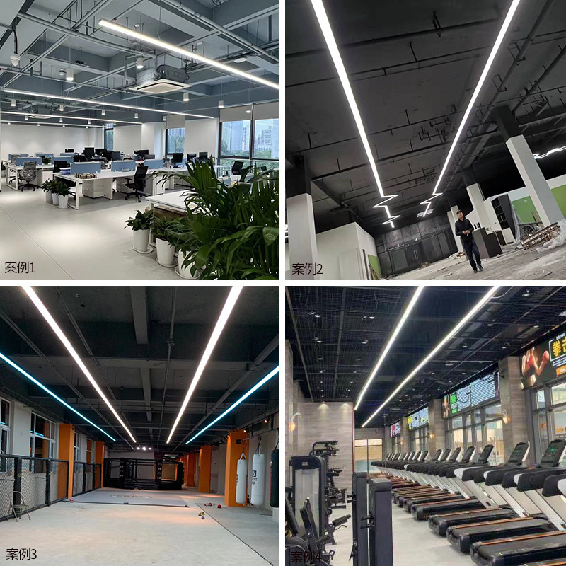 lámpara de barra sin costura LED lámpara de viento industrial super brillante estudio tienda comercial lámpara de barra lámpara de oficina candelabrada