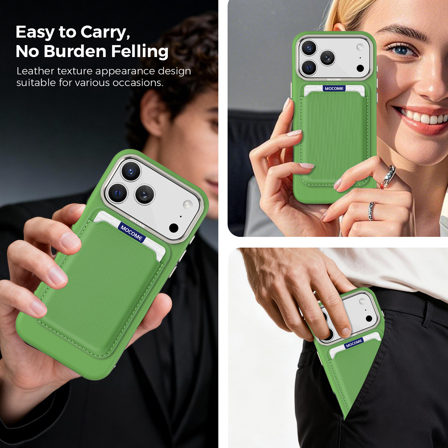 Ốp lưng từ tính iPhone 11-16 Pro Max chất liệu vải công nghệ MagSafe chống sốc — Cam【Ví thẻ】, Xanh dương【Ví thẻ】, Đen【Ví thẻ】, Xanh lá【Ví thẻ】 chi tiết 27