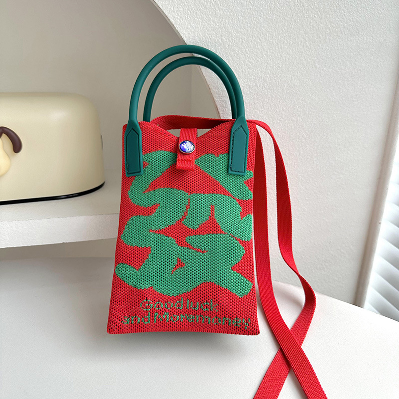 Bolsa de nicho diseño nuevo mini fortuna teléfono bolsa femenina estilo coreano versátil pequeño portátil monedero bolsa de mensajero