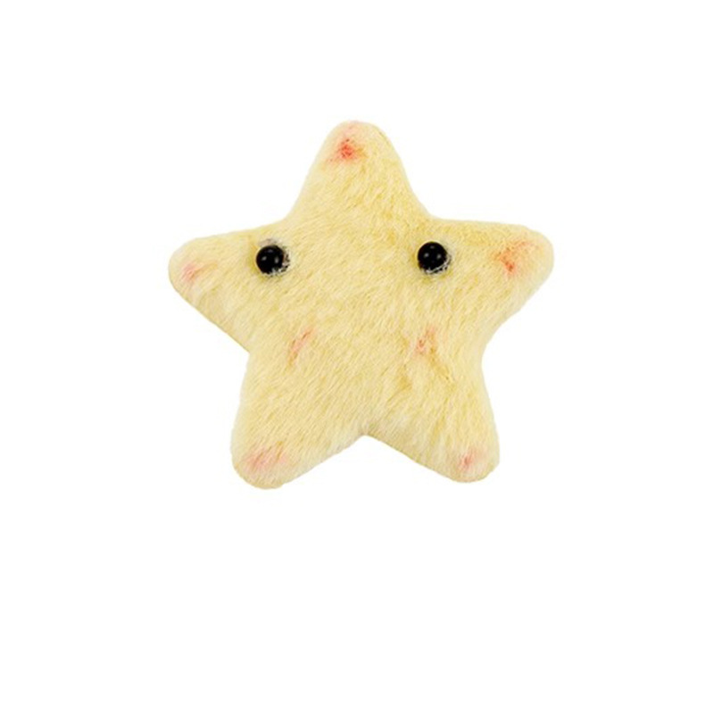 Dulce lado felpa estrella Bangs horquilla femenina frente BB clip lindo de los niños de cinco puntas estrella horquilla clip accesorios para el cabello