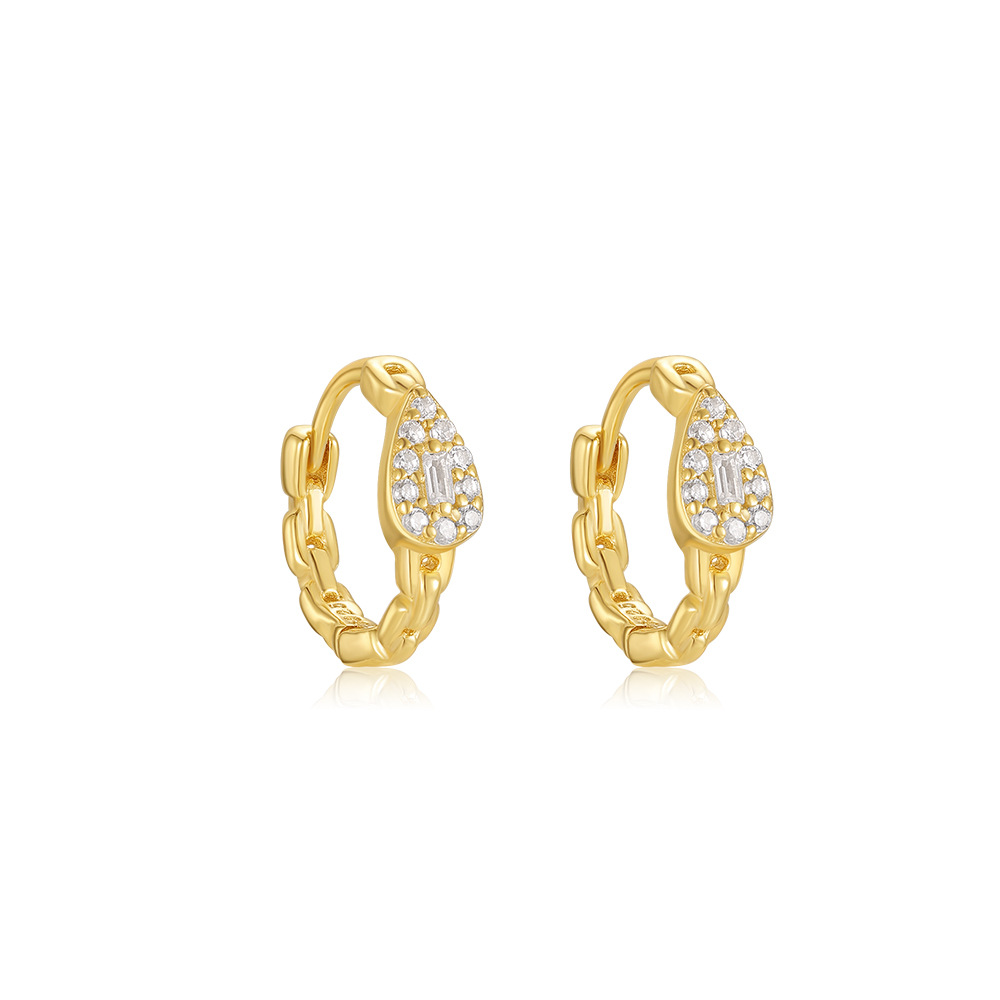 4g Weight 925 Sterling Silver Ear Needle Material Zircon Inlay Material Earrings Classification 1 Pair Quantity Holiday, Daily Occasion 925 Sterling Silver Material Geometric Pattern Women's Gender Inlay Design Simple Style, Shiny Style 1 Pair 925 Sterling Silver Zircon Geometric Earrings 22