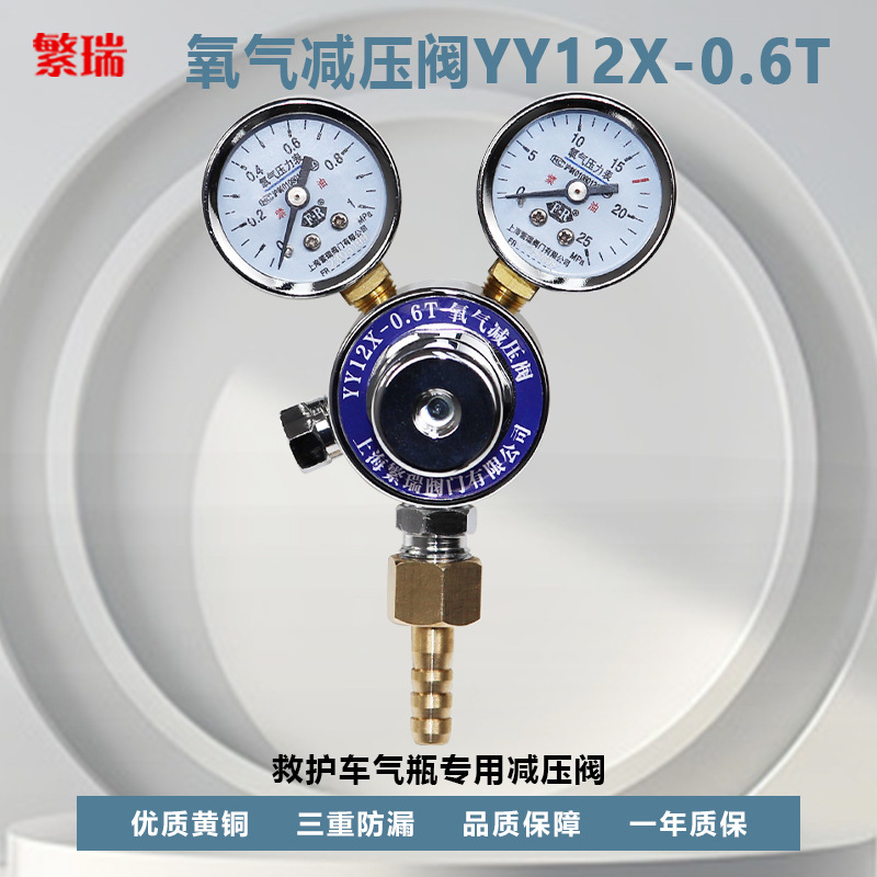 氧气减压阀YY12X-0.6T救护车用减压器小体积双表调压器调节阀繁瑞