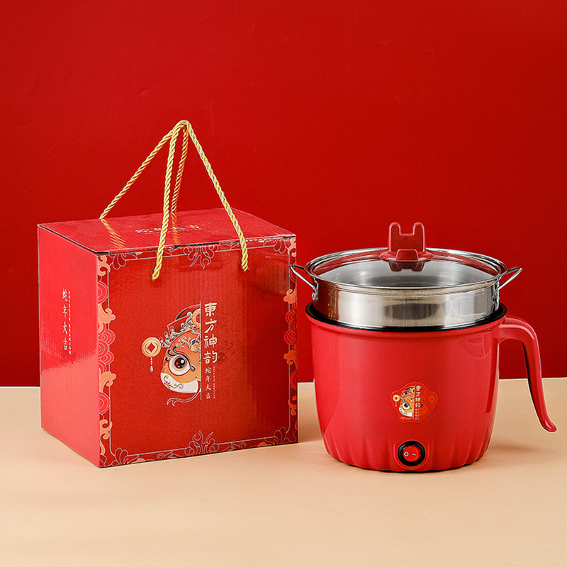 Электрическая кастрюля Golden Snake Liancai с антипригарным покрытием + пароварка из нержавеющей стали + подарочная коробка