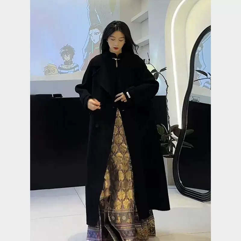 YT258127新中式女装小个子高端金色马面裙上衣半身裙套装汉服新款