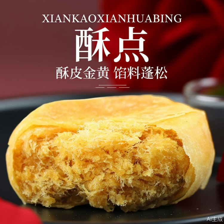 友臣肉松饼500g面包营养健康糕点心休闲小零食品饼干整箱早餐面包