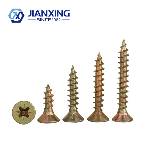 Iron plus hard fiberboard nails furniture wood screws carbon steel color zinc cross countersunk head self-tapping tip tail M3M3.5M4M5