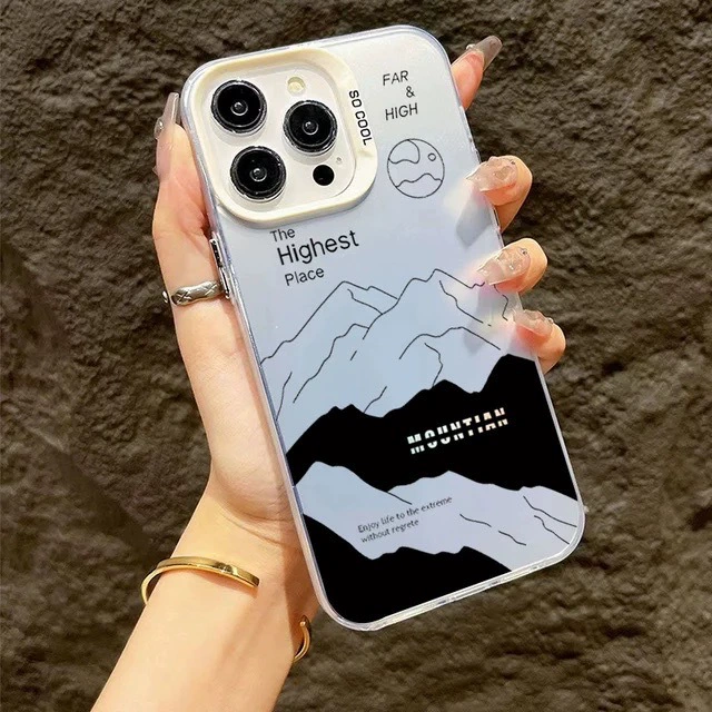 Чехол защитный (Apple) iPhone 13–17 серии — IMD Peak & Hill матовый дизайн, защита камеры