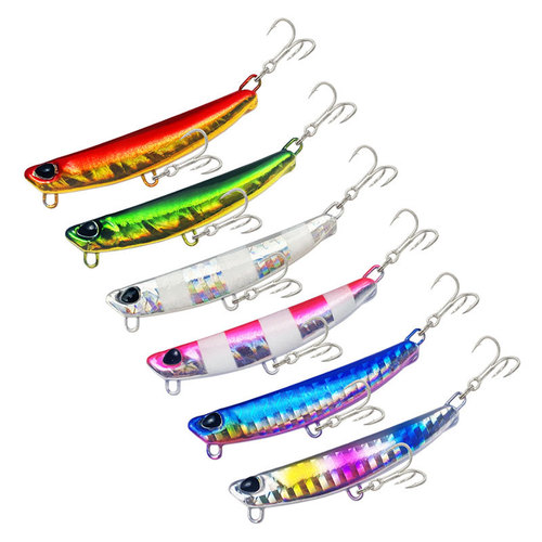 Long-range cast sequined iron plate 10g-60g Jinqiao metal lead fishing bait double hook simulation fake bait Luya bait wholesale