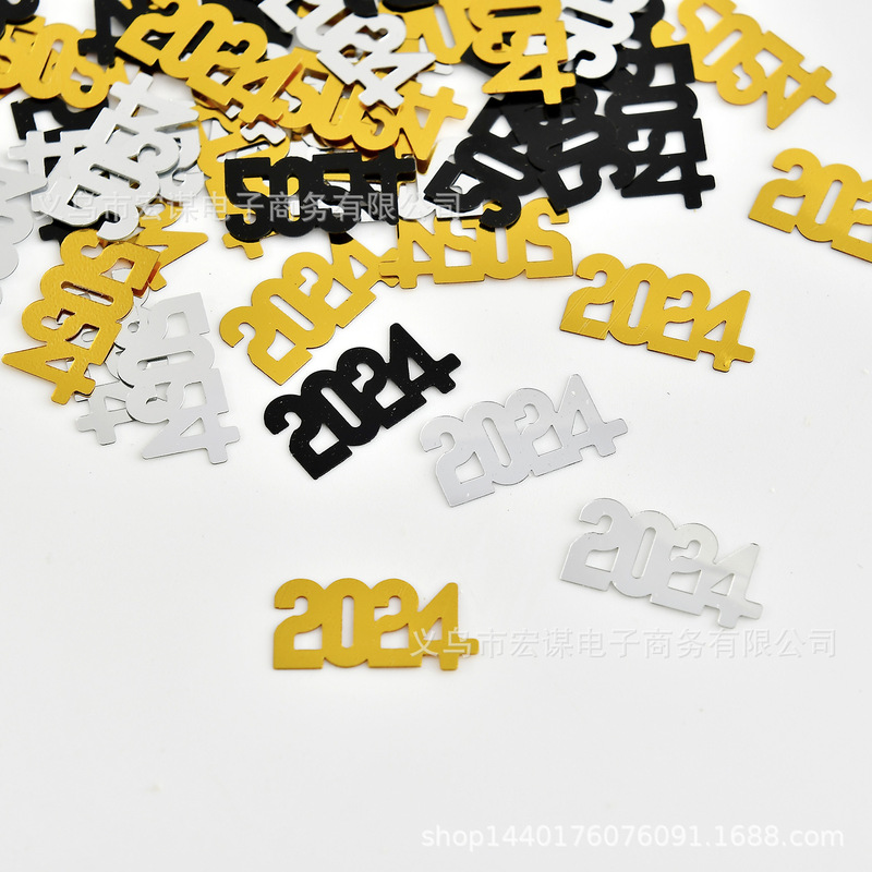 2026年新年おめでとうございます 新年パーティーのお祝い紙吹雪 クリスマスのお祝い装飾用グリッター|undefined