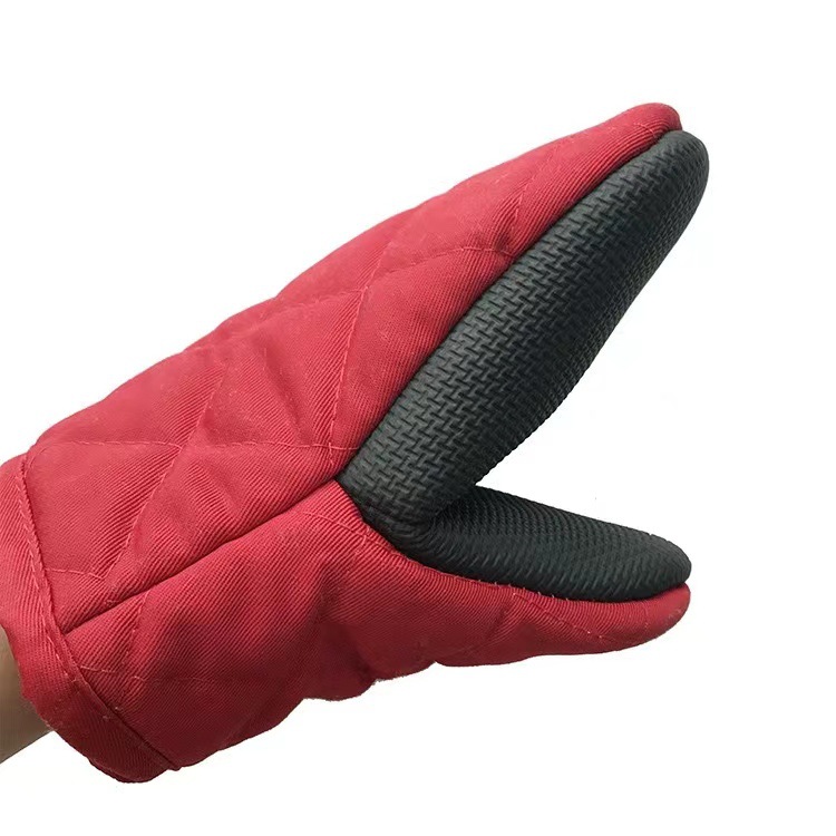 Guantes de aislamiento térmico de silicona antideslizantes transfronterizos, clip de pico de pato, horno de microondas de cocina, antiescaldado, engrosamiento, guantes de goma para hornear