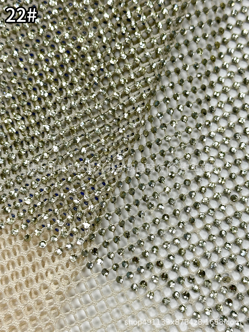 Fabricantes de tela de diamante caliente de alta densidad de 6 imitación de diamante australiano moda cena espectáculo de fiesta vestido de tela