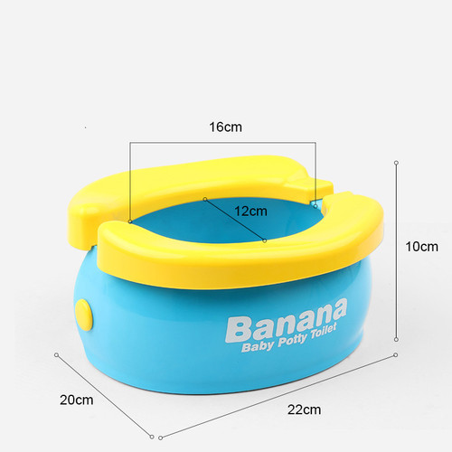 Cross-border hot-selling children's toilet, cartoon banana-shaped foldable and wash-free portable baby potty for car use