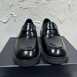 2025春夏新款男士一脚蹬乐福鞋百搭商务休闲皮鞋英伦风德比鞋潮鞋