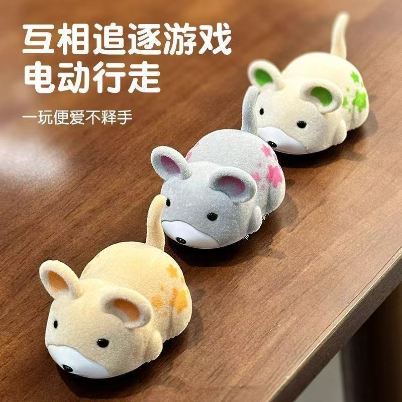 ペットの猫のおもちゃシミュレーション電動マウス自動猫面白いスティック猫の自己楽しみと退屈を和らげる振動マウスのおもちゃ|undefined