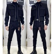 春秋款机车服短款显瘦飞行员夹克感外套男ins外穿工装骑行服