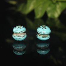 厂家批发仿清代古玩老货仿古优化老绿松石珠子圆珠散珠批发收藏品