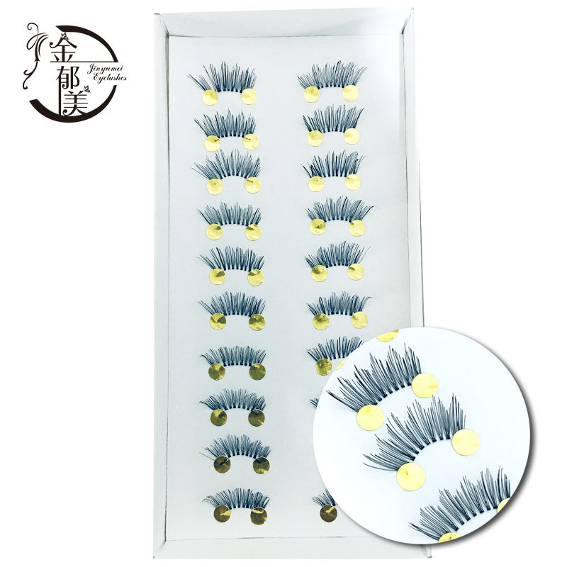 B19 medio ojo cola alargada Desnuda Maquillaje Pestañas segmento injerto práctica etapa desfile de moda fuente fábrica al por mayor