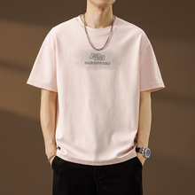 2025夏季新品圆领潮牌男士短袖t恤宽松半袖【广东实体货品】