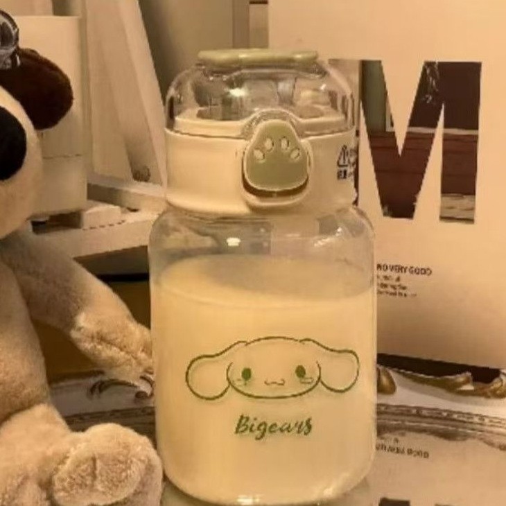 ハローキティプラスチックカップストローカップパウダー漫画かわいい透明冷水カップコーヒーカップ醸造カップ|undefined