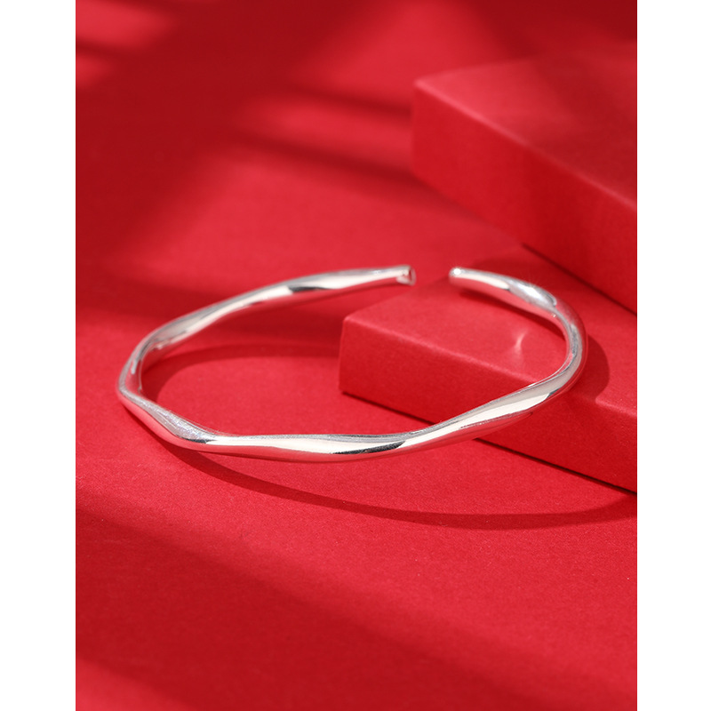 999 plata esterlina Mobius anillo pulsera femenina luz lujo nicho diseño exquisito sólido plata pura pulsera de plata joven