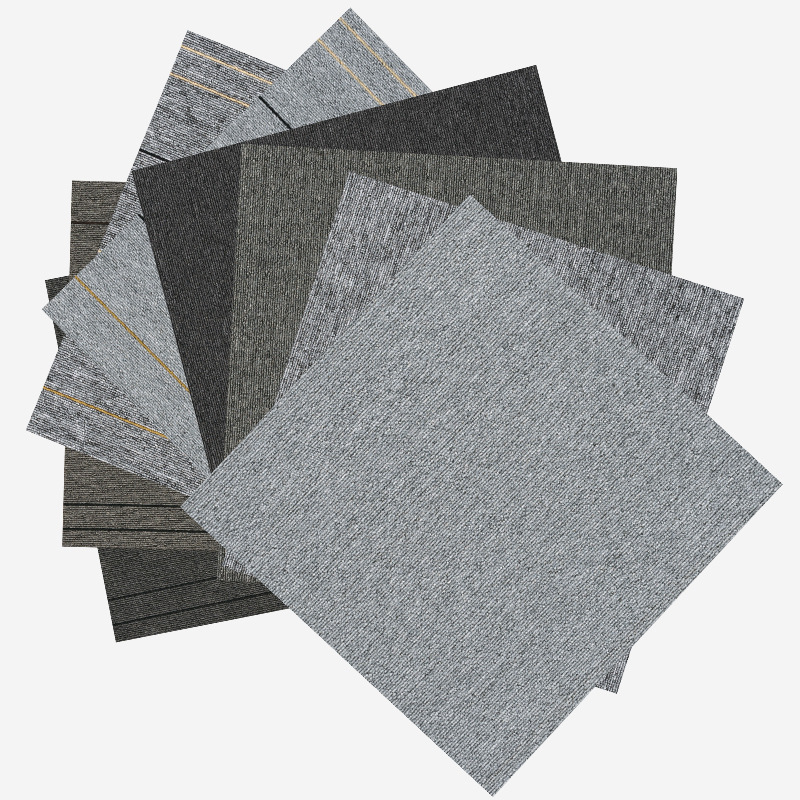 Alfombra de oficina cuadrada, alfombra insonorizada de gran área, sala de reuniones, comedor, alfombra de PVC comercial