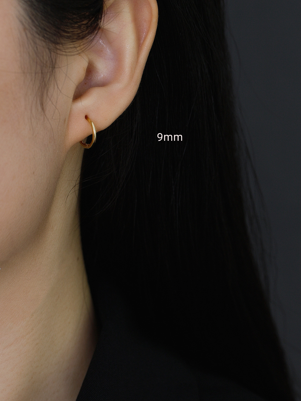 Simple Style Circle Sterling Silver Plating Hoop Earrings 1 Pair