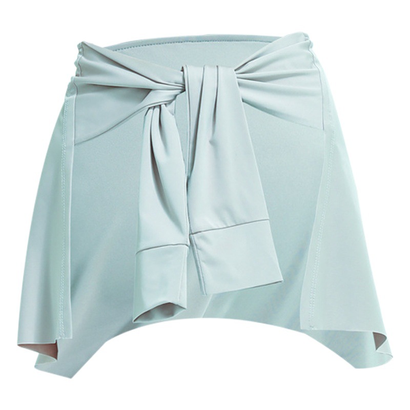 Falda de yoga deportiva europea y americana transfronteriza falda de adelgazamiento que cubre la cadera falda de Ballet de baile de yoga con cordones