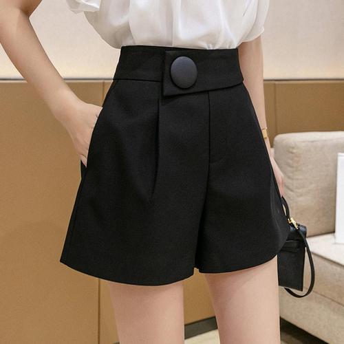 Women's Suit Shorts 2025 Spring New Korean Version High-Waisted Tapered Wide Leg Pants Stylish Casual Outerwear