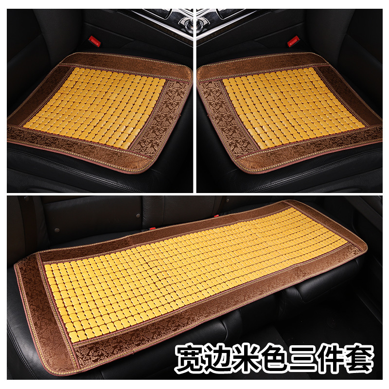 夏の自動車の座布団の通気性の冷たいクッションの竹のシートの座布団の5台の自動車の通用する3セットの座布団の現物の卸売り|undefined