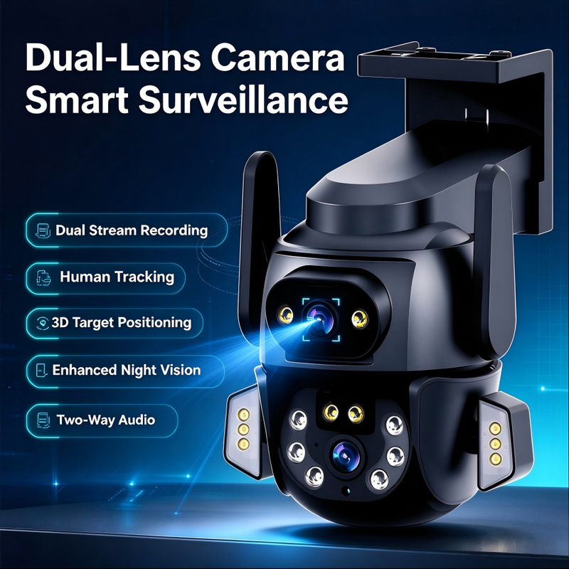 Intelligent 3D Positioning Surveillance Camera Dual-Screen Outdoor High-Definition Night Vision Remote Wifi Home Monitor Manufacturer