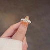 Brand small design fashionable zirconium, ring with stone, french style, simple and elegant design, micro incrustation, internet celebrity