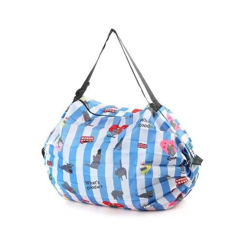 Best-selling nylon 3D Japanese-style travel foldable storage bag with printed patterns, portable travel shopping storage bag