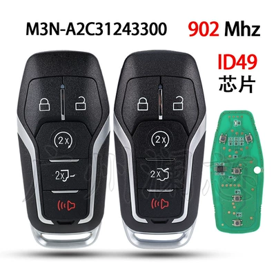 Suitable for Ford 5-Key Smart Card Remote Control Car Key 902Mhz Id49 M3N-A2C31243300