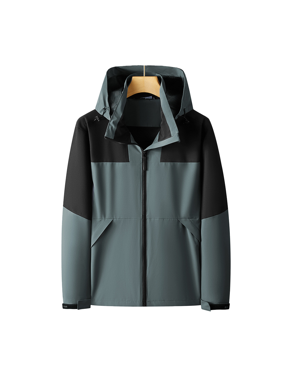 Personalizada ropa de asalto de una sola capa de otoño y invierno engrosado dos piezas conjunto de ropa de trabajo estampado bordado pintado herramientas impermeables a prueba de viento