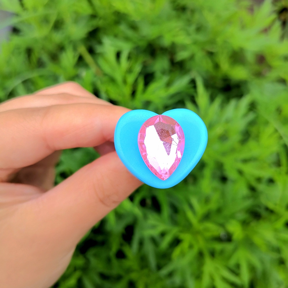 wholesale jewelry geometric resin heart-shaped ring Nihaojewelry