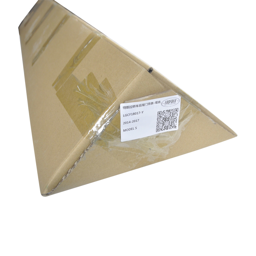 100% Real Carbon Fiber Matte Trunk Trim - For Tesla Model S 2016-2021 - Rear Trunk Strip Tailgate Decoration