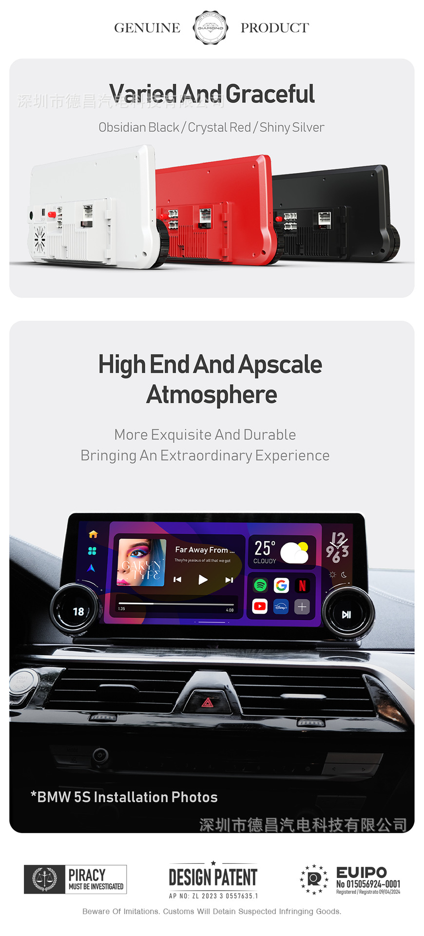 Dual Knob Universal Head Unit Gps Multimedia Player 12.3 Bluetooth Radio Bluetooth Android Navigator X23