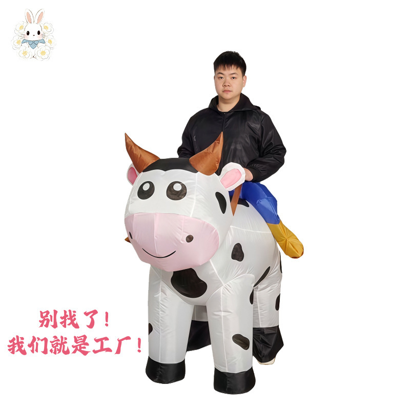 Traje inflable de vaca para montar (adulto)