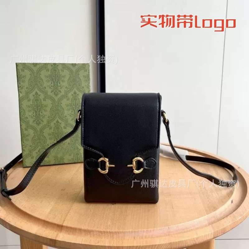 国境を越えた供給新しいクラシックオールドフラワー1955携帯電話バッグホースビットクロスボディボックスショルダーバッグ|undefined