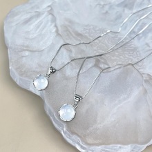 [特价包邮27】韩版髓圆形吊坠项链简约小众设计感女锁骨链轻奢颈