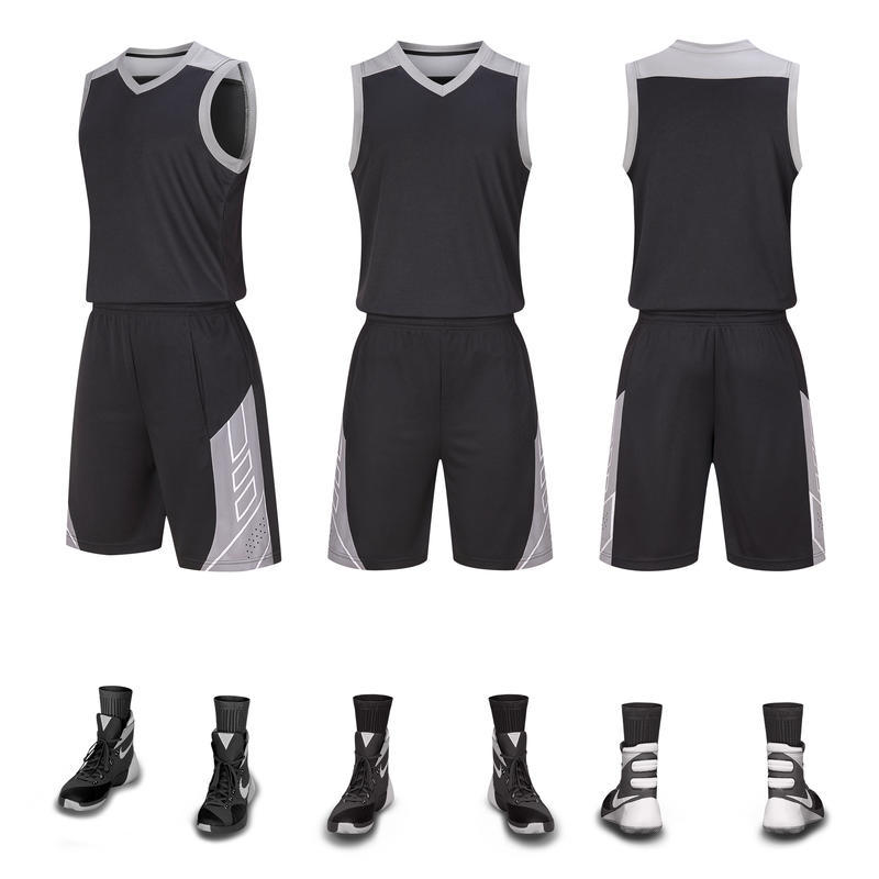 El juego de ropa de baloncesto se utiliza para el campamento de entrenamiento, ropa de balón transpirable de secado rápido para adultos y niños, la misma camiseta puede imprimir logotipo.
