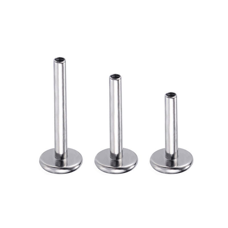 G23 Titanium Alloy M9 Threaded Rod 1.2/1.014/16G Bone Internal Thread Lip F136 Ear Stud Base_voghion.com