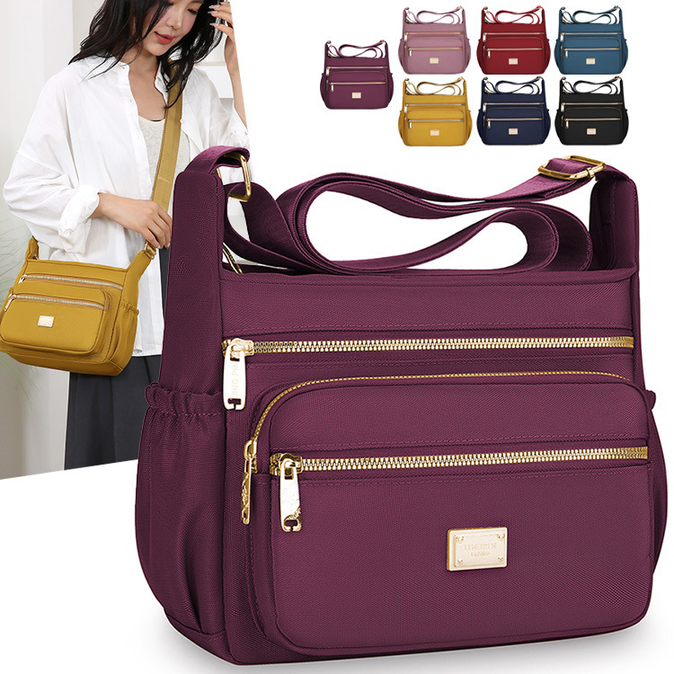2025 New Nylon Cloth Crossbody Bag Shoulder Casual Versatile Women's Bag Large Capacity Factory Direct Sales Mom Bag Women's Bag