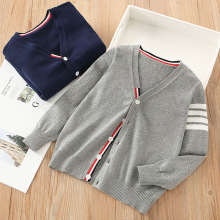 2024新款春秋装儿童男童开衫毛衣童装外套中大童针织薄款洋气