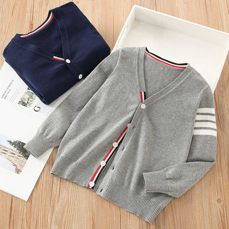 2024新款春秋装儿童男童开衫毛衣童装外套中大童针织薄款洋气