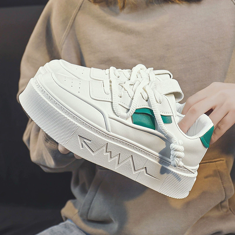 Толстая нижняя обувь мужская весна новая высокая обувь мода европейская и американская тенденция низкая обувь мужская обувь маленькая белая обувь WK01