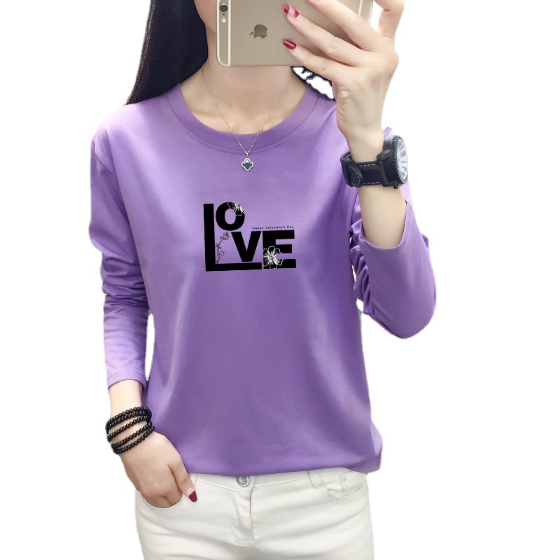 Brand base body-friendly long-sleeve with a round collar