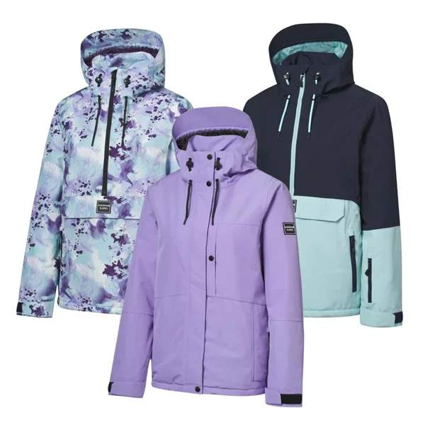 2026 German original outdoor women's ski jacket, windproof and waterproof, suitable for Harbin tourism, padded cotton jacket, plus-size top