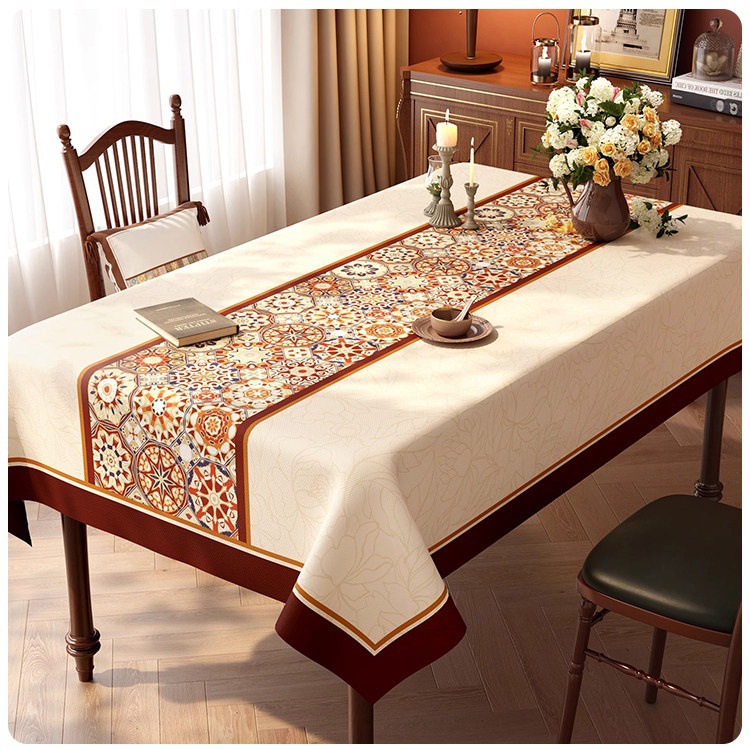 Mesa de comedor americana impermeable anti-contaminante sin lavado anti-escaldado almohadilla de mesa de PVC ligera de lujo de alta calidad mesa de té tela protectora de escritorio