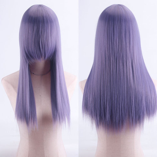 Lord Shengda cosplay anime wig high temperature silk rose mesh colorful 60CM thickened long straight hair foreign trade